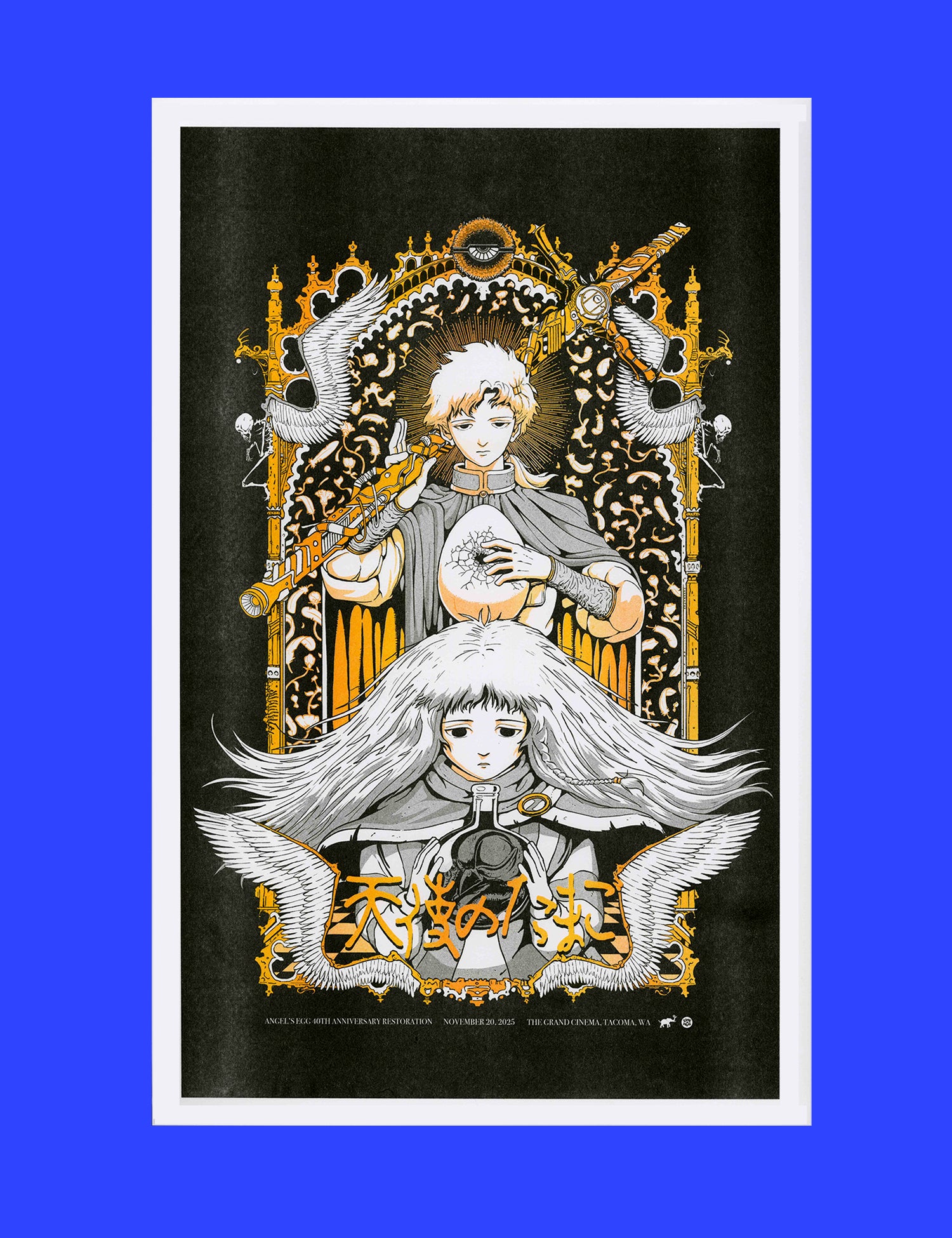 BORN×RAISEDxTEEN ANGELS POSTER チカーノ Angel's Egg Risograph Print – Zine Hug
